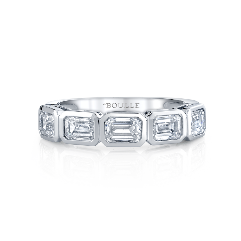 deBoulle Collection Emerald-cut Diamond Band in White Gold
