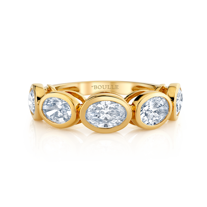 deBoulle Collection East to West Oval Diamond Band