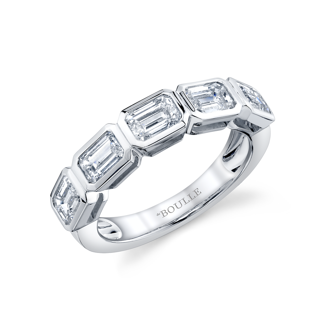 deBoulle Collection Emerald-cut Diamond Band in White Gold