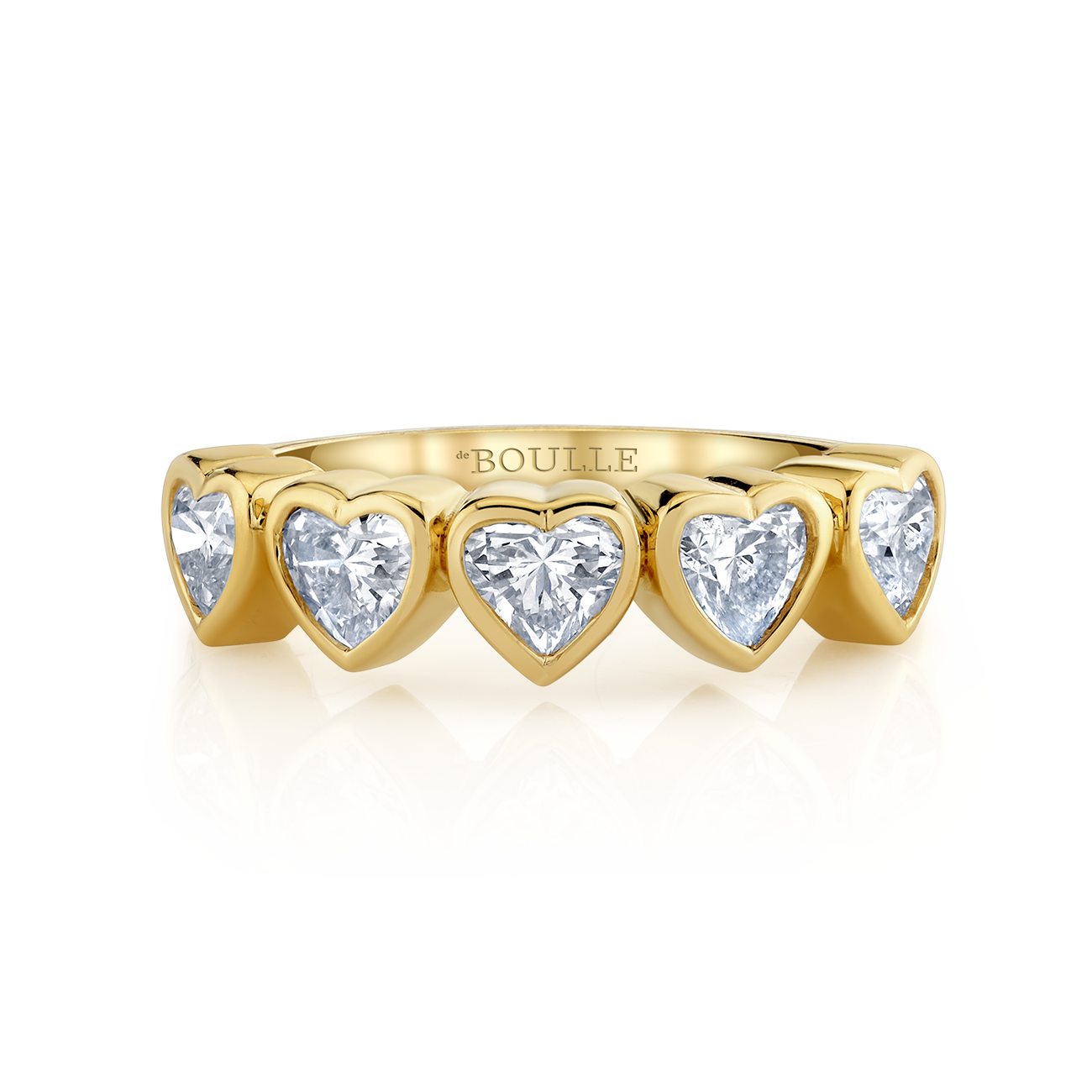 deBoulle Collection Classic Five Diamond Heart Ring