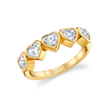 deBoulle Collection Classic Five Diamond Heart Ring