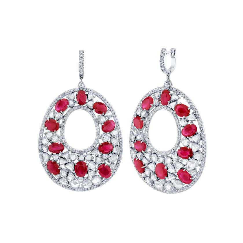 deBoulle High Jewelry Fire and Ice Earrings