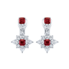deBoulle Collection Ruby and Diamond Star Earrings
