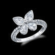 deBoulle Collection Pear Shape Diamond Flower Ring