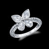 deBoulle Collection Pear Shape Diamond Flower Ring