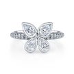 deBoulle Collection Pear Shape Diamond Flower Ring