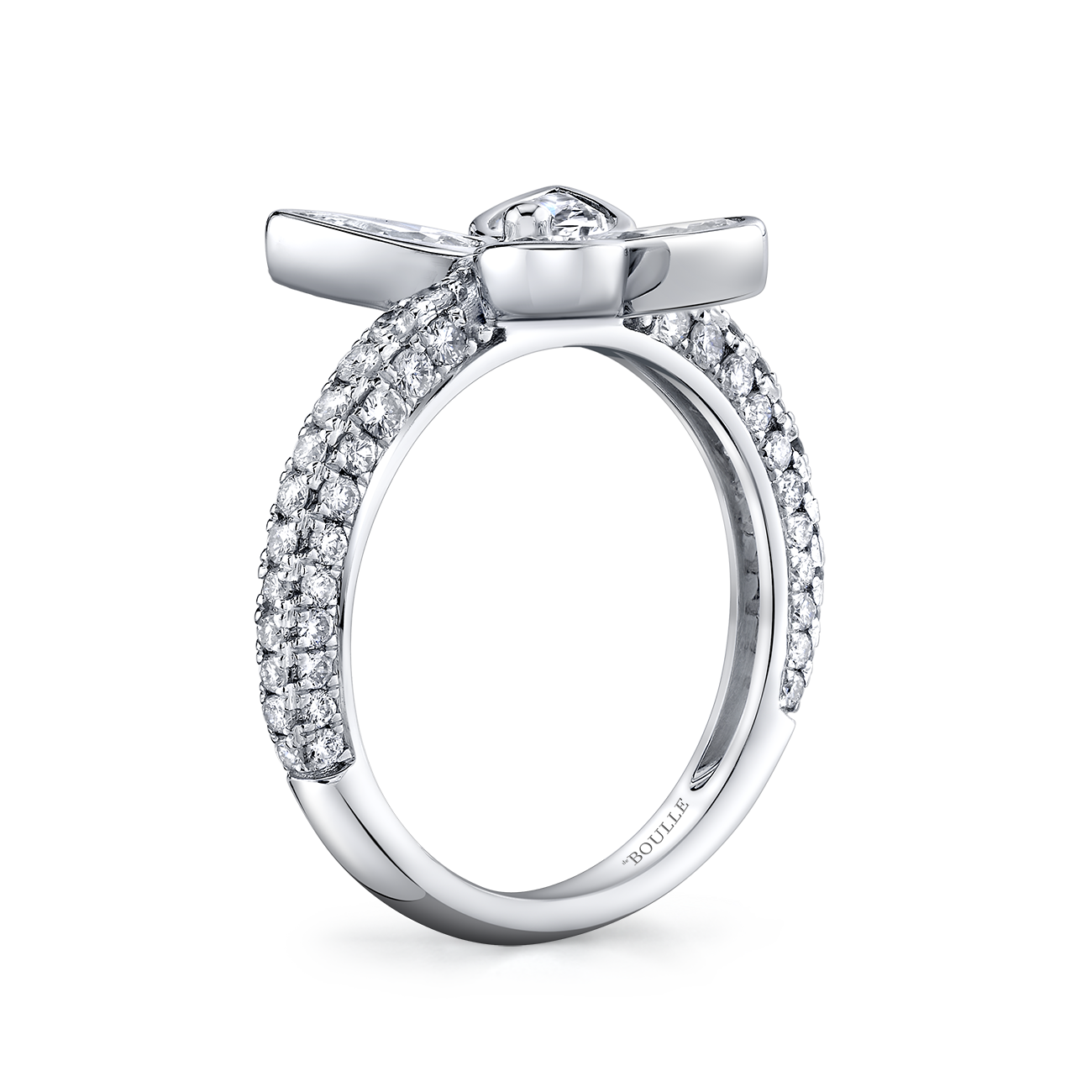deBoulle Collection Pear Shape Diamond Flower Ring