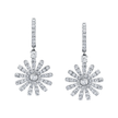 deBoulle Collection Petite Daisy Earrings in WHite Gold