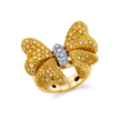 deBoulle Collection Yellow and White Diamond Bow Ring