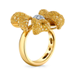 deBoulle Collection Yellow and White Diamond Bow Ring