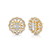 deBoulle Collection Diamond Scalloped Earrings in Yellow Gold