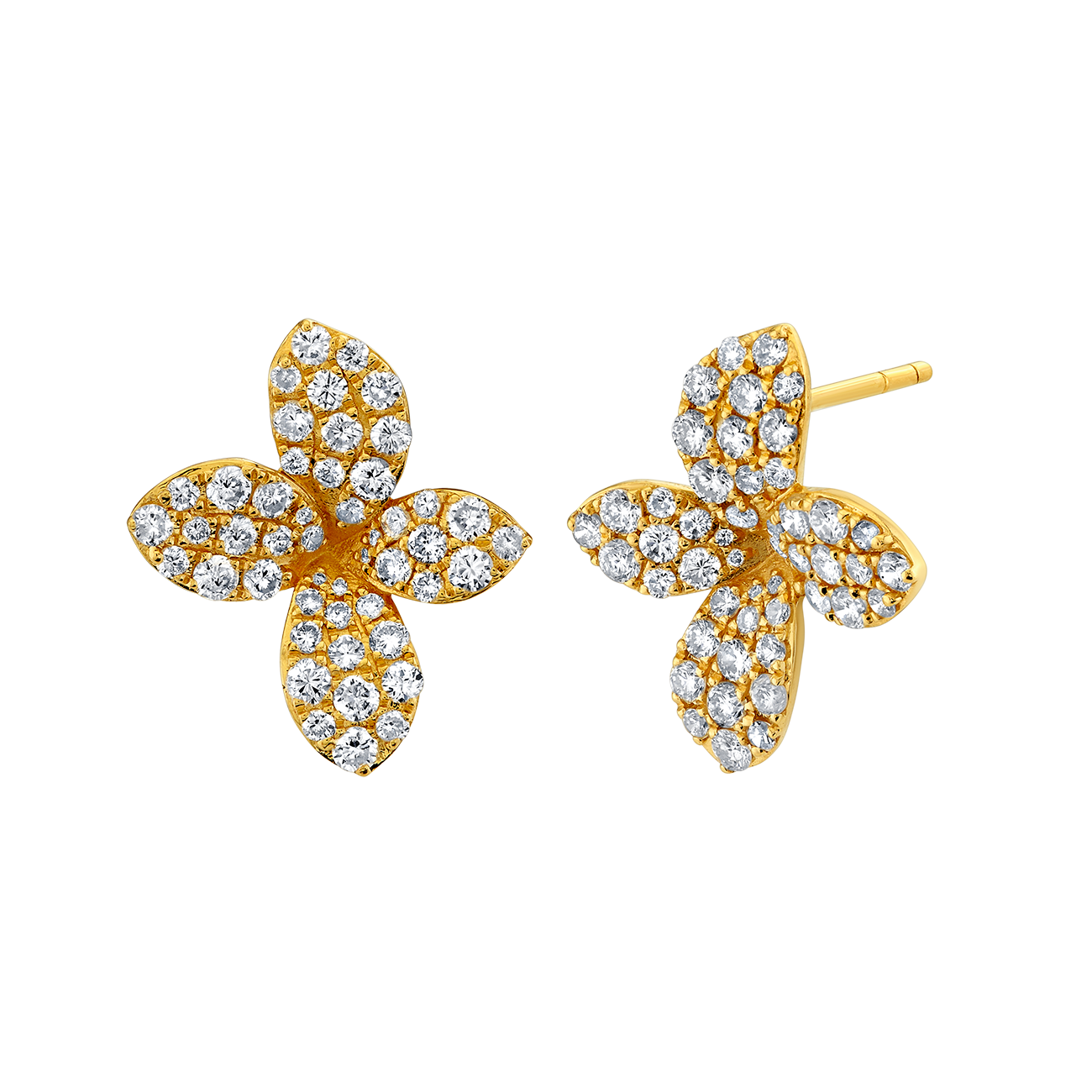 deBoulle Collection He Loves Me Earrings in Yellow Gold