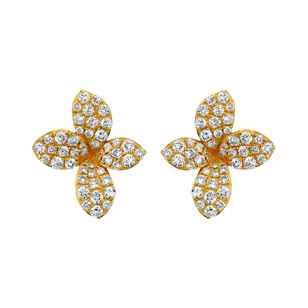 deBoulle Collection He Loves Me Earrings in Yellow Gold