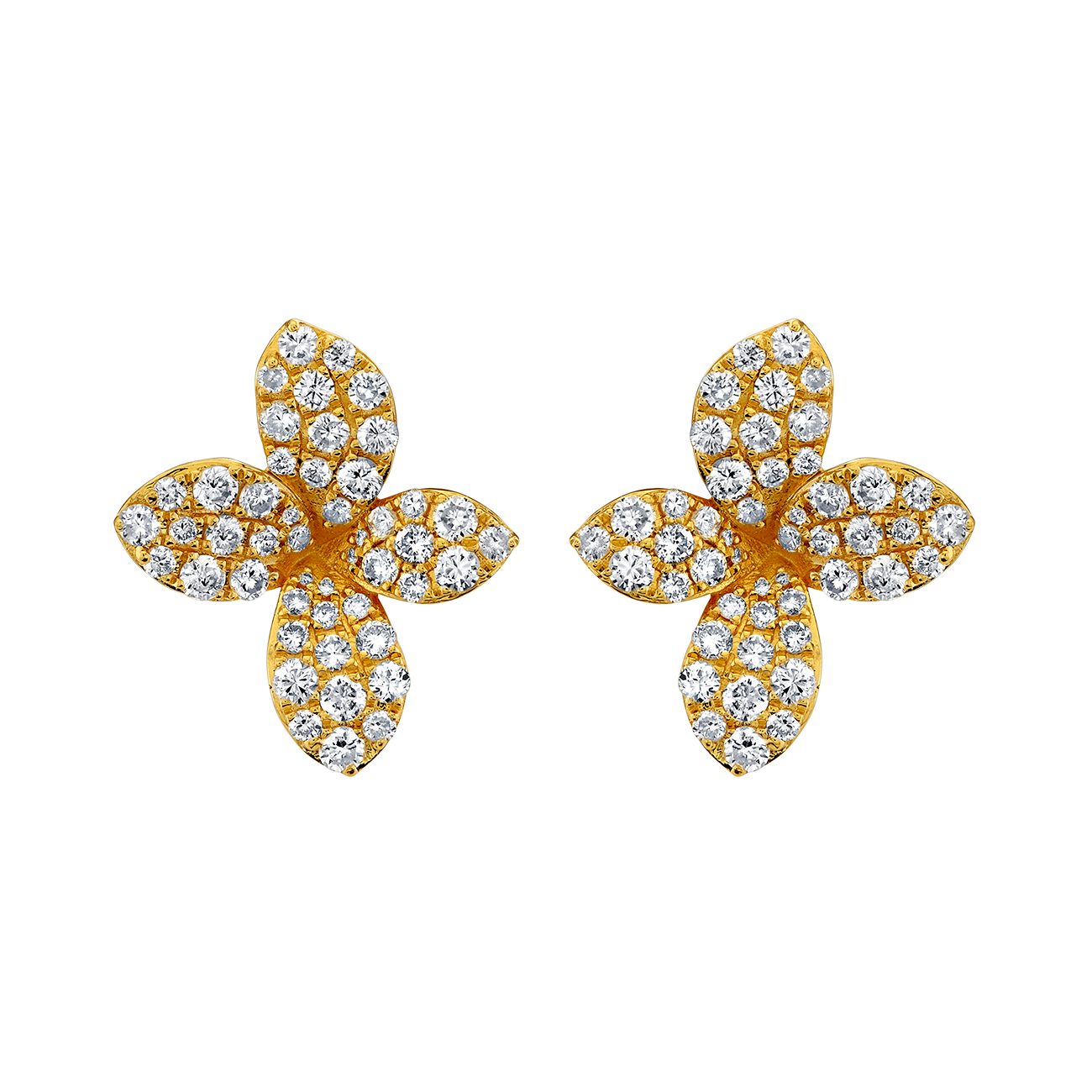 deBoulle Collection He Loves Me Earrings in Yellow Gold