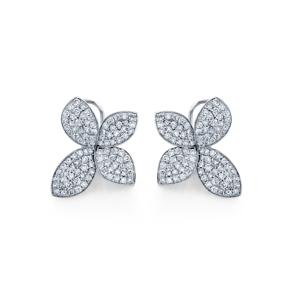 de Boulle Collection He Loves Me Large Earrings in White Gold