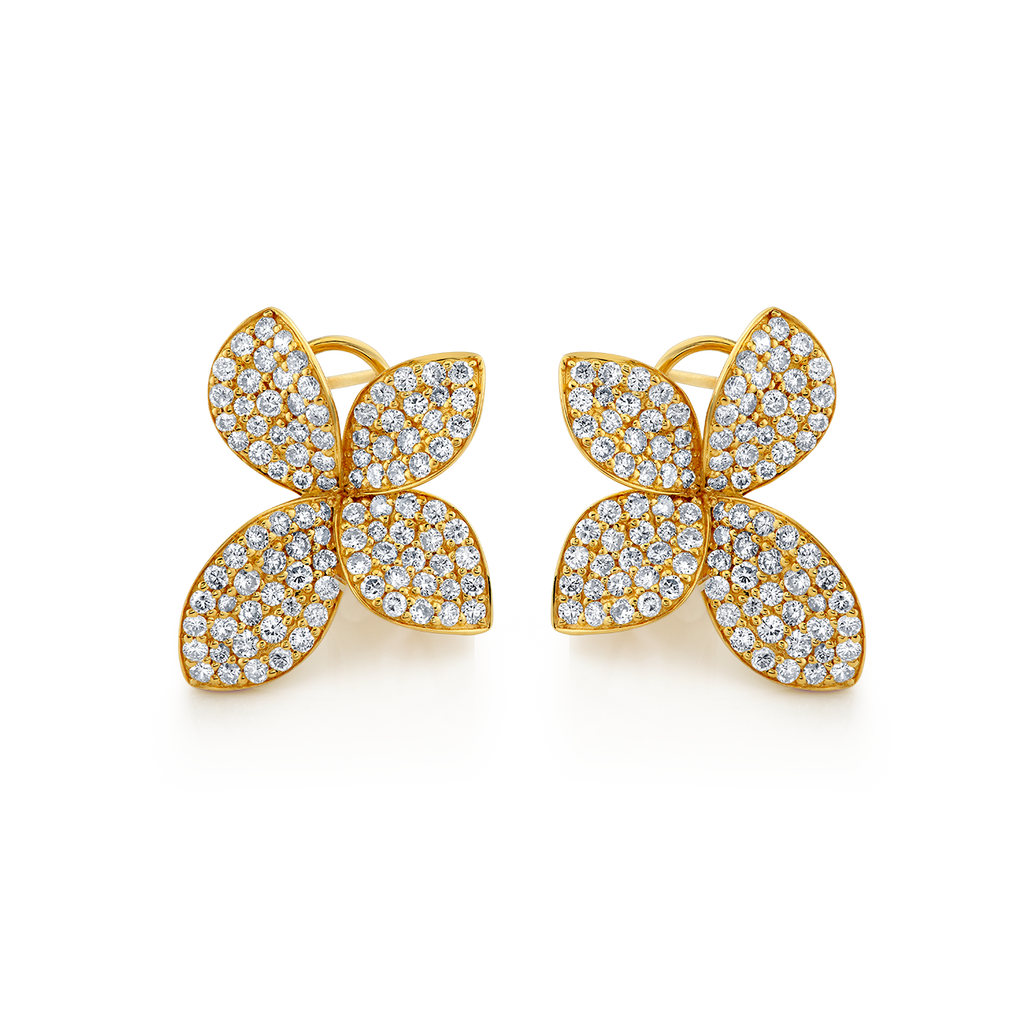 deBoulle Collection He Loves Me Large Earrings in Yellow Gold