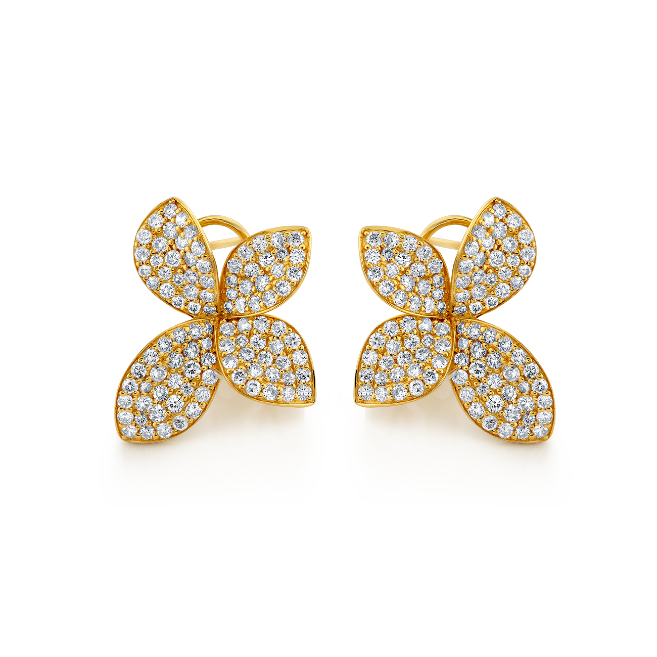 deBoulle Collection He Loves Me Large Earrings in Yellow Gold