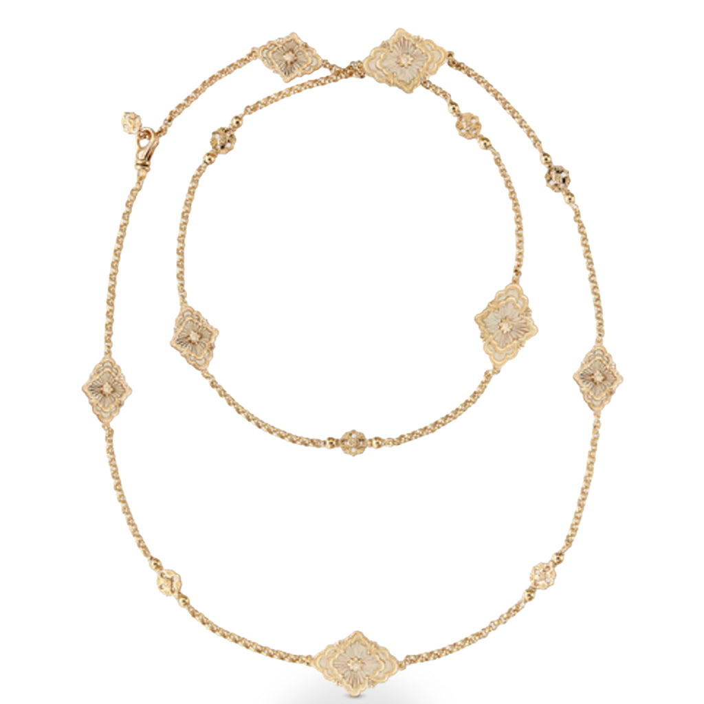 Opera Tulle Sautoir Necklace With Mother Of Pearl