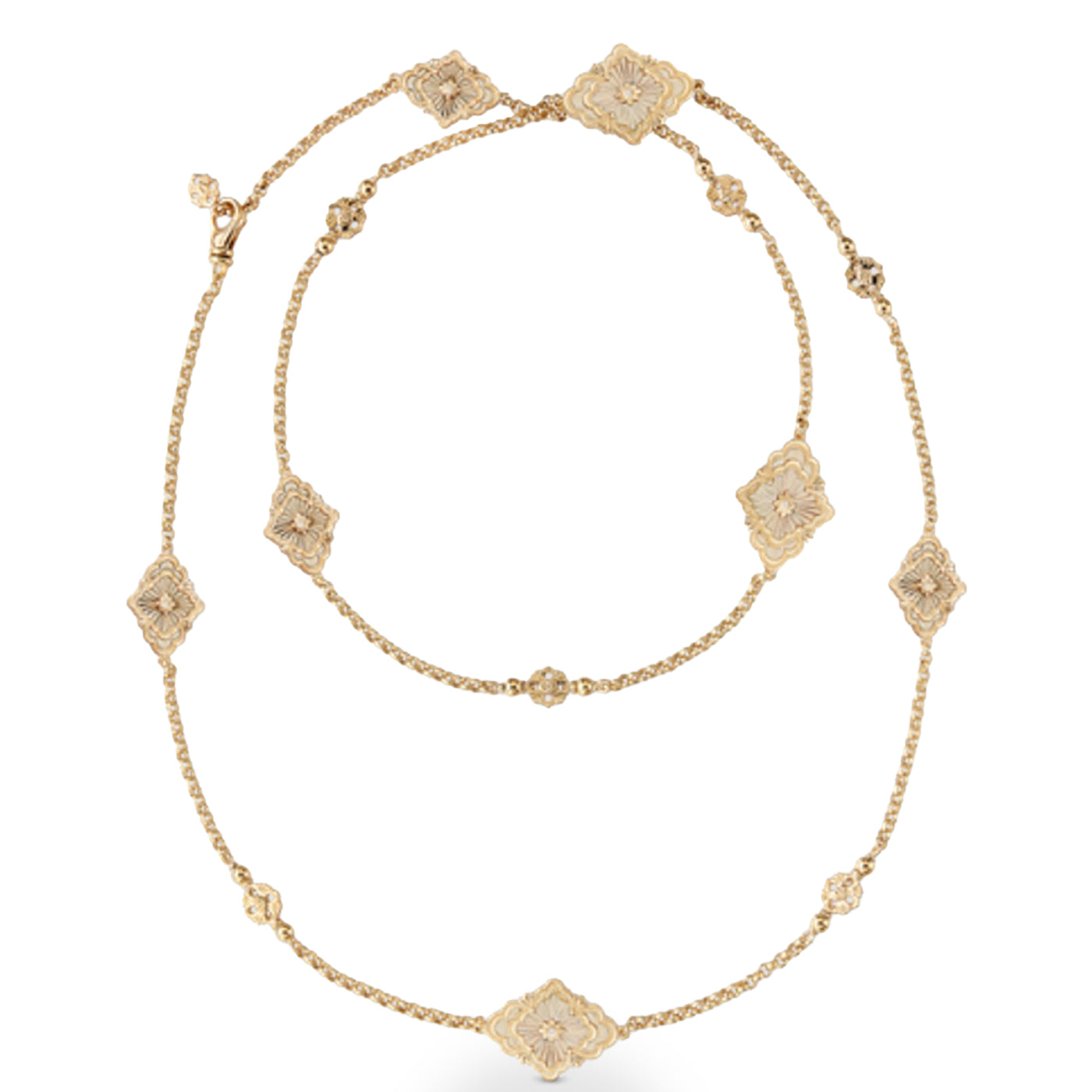 Opera Tulle Sautoir Necklace With Mother Of Pearl