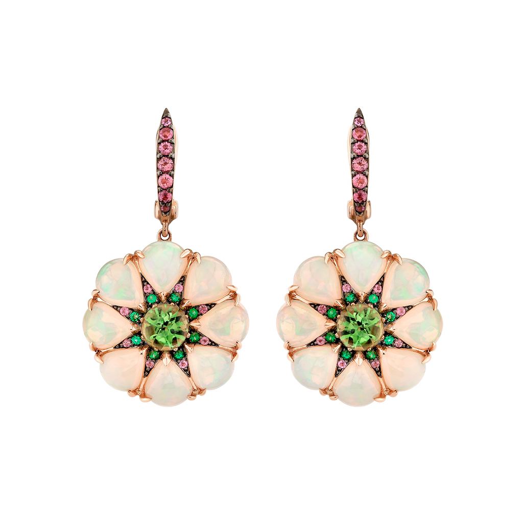 deBoulle Collection Floral Opal Earrings