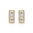 deBoulle Collection Modern Diamond Huggie Earrings in Yellow Gold