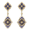 Opera Tulle Pendant Earrings With Blue Enamel And Diamonds