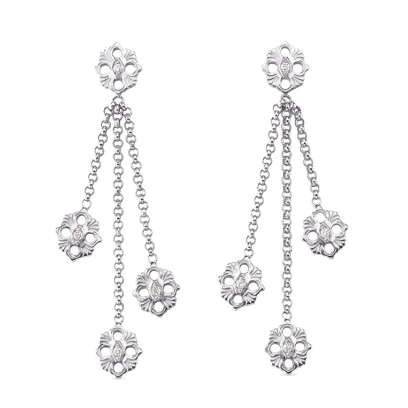Opera White Gold Earrings With Diamonds