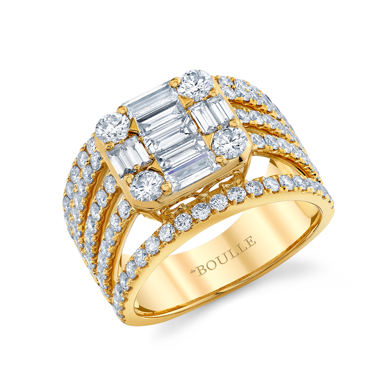 deBoulle Collection Cinq Ring in Yellow Gold