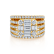 deBoulle Collection Cinq Ring in Yellow Gold