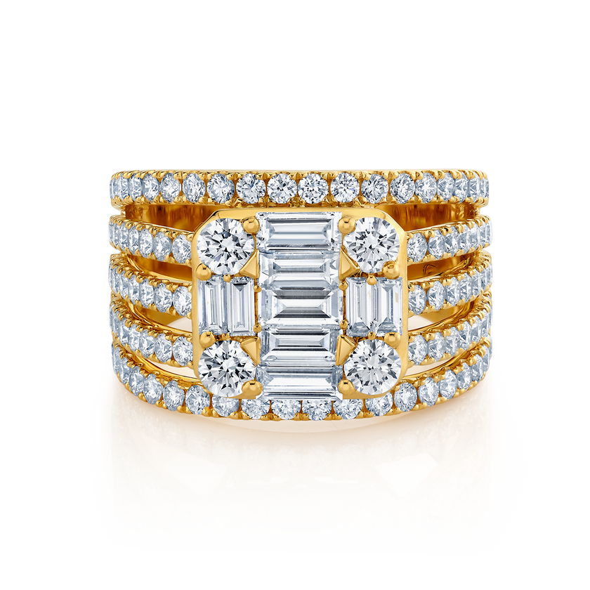 deBoulle Collection Cinq Ring in Yellow Gold