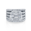 deBoulle Collection Cinq Ring in White Gold