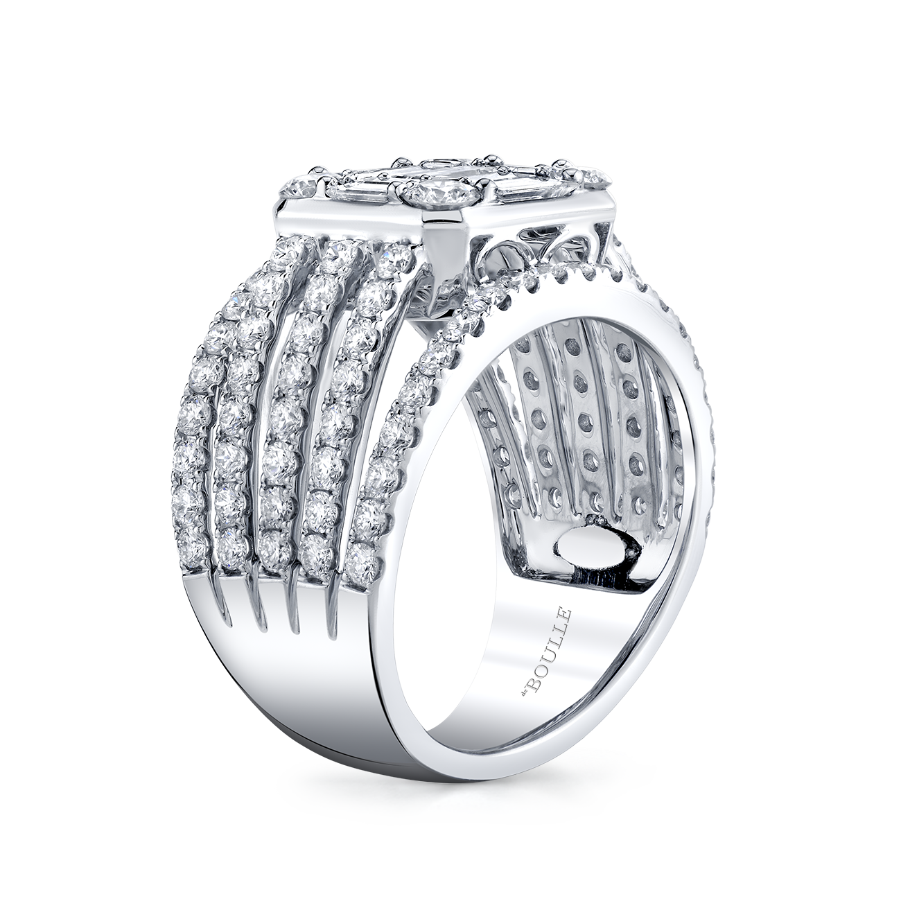 deBoulle Collection Cinq Ring in White Gold