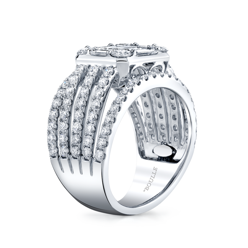 deBoulle Collection Cinq Ring in White Gold