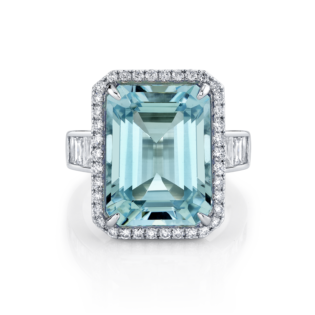 deBoulle Collection Aquamarine and Diamond Ring