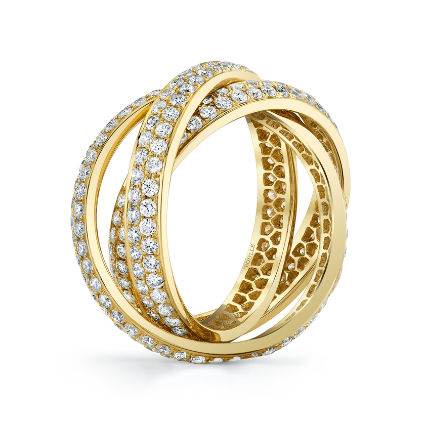 deBoulle Collection Diamond Interlocked Band