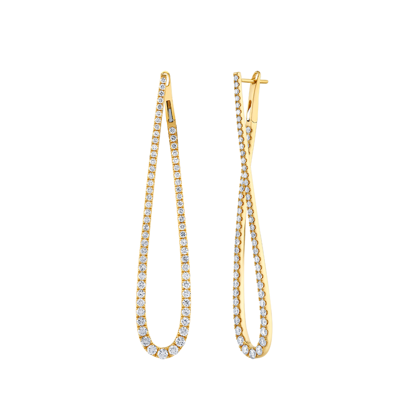 deBoulle Collection Elongated Tear Drop Earrings