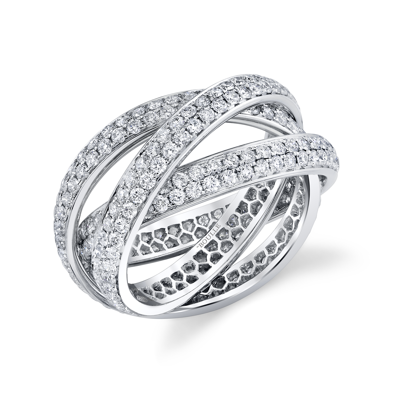 deBoulle Collection Diamond Interlocked Band