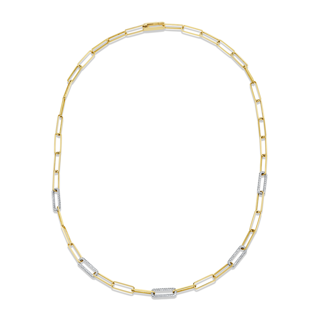 deBoulle Collection Five Diamond Link Necklace