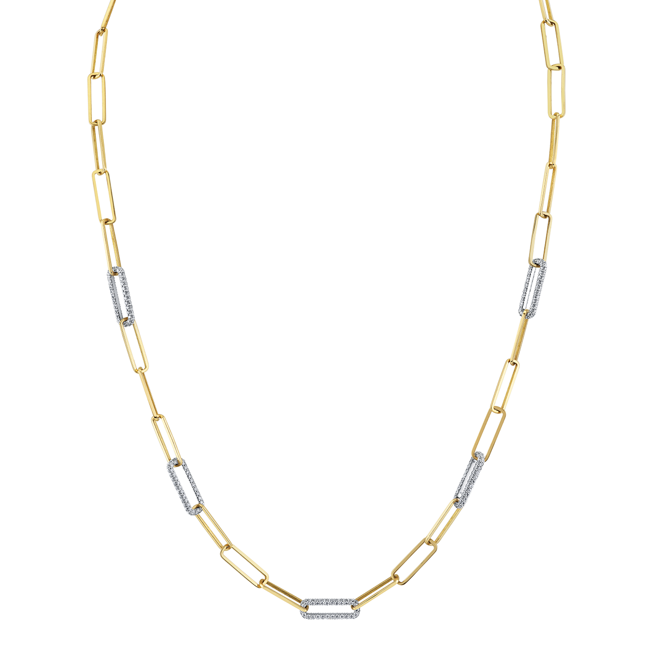 deBoulle Collection Five Diamond Link Necklace
