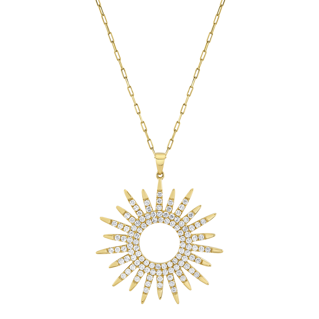 deBoulle Collection Sunburst Necklace in Yellow Gold