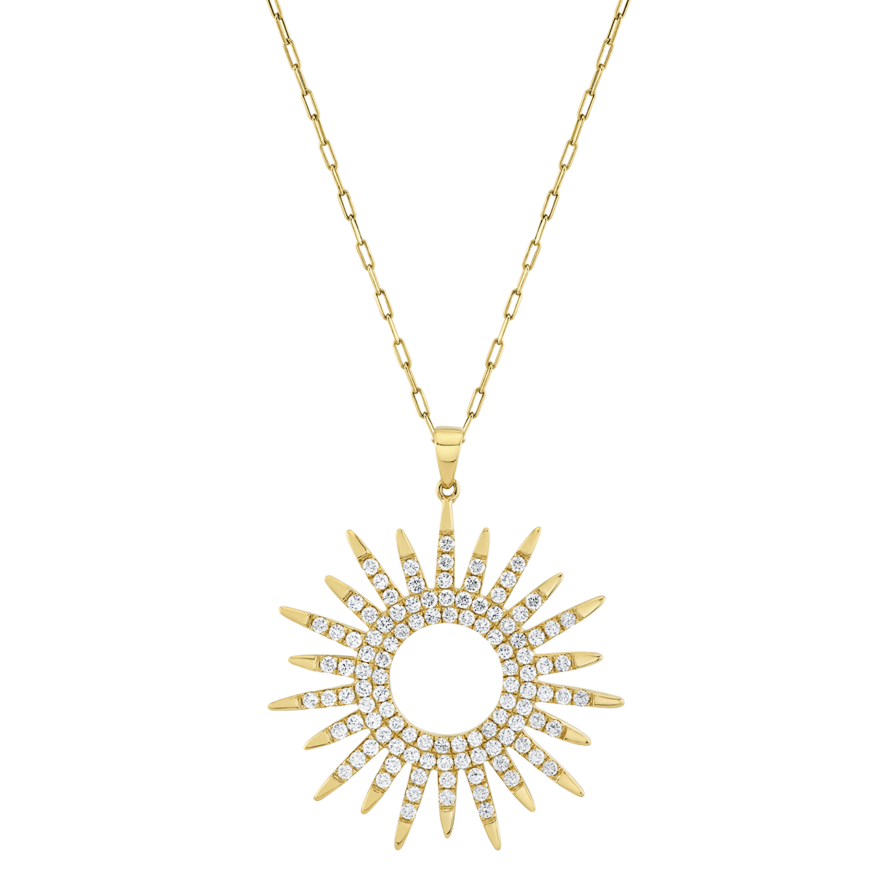 deBoulle Collection Sunburst Necklace in Yellow Gold