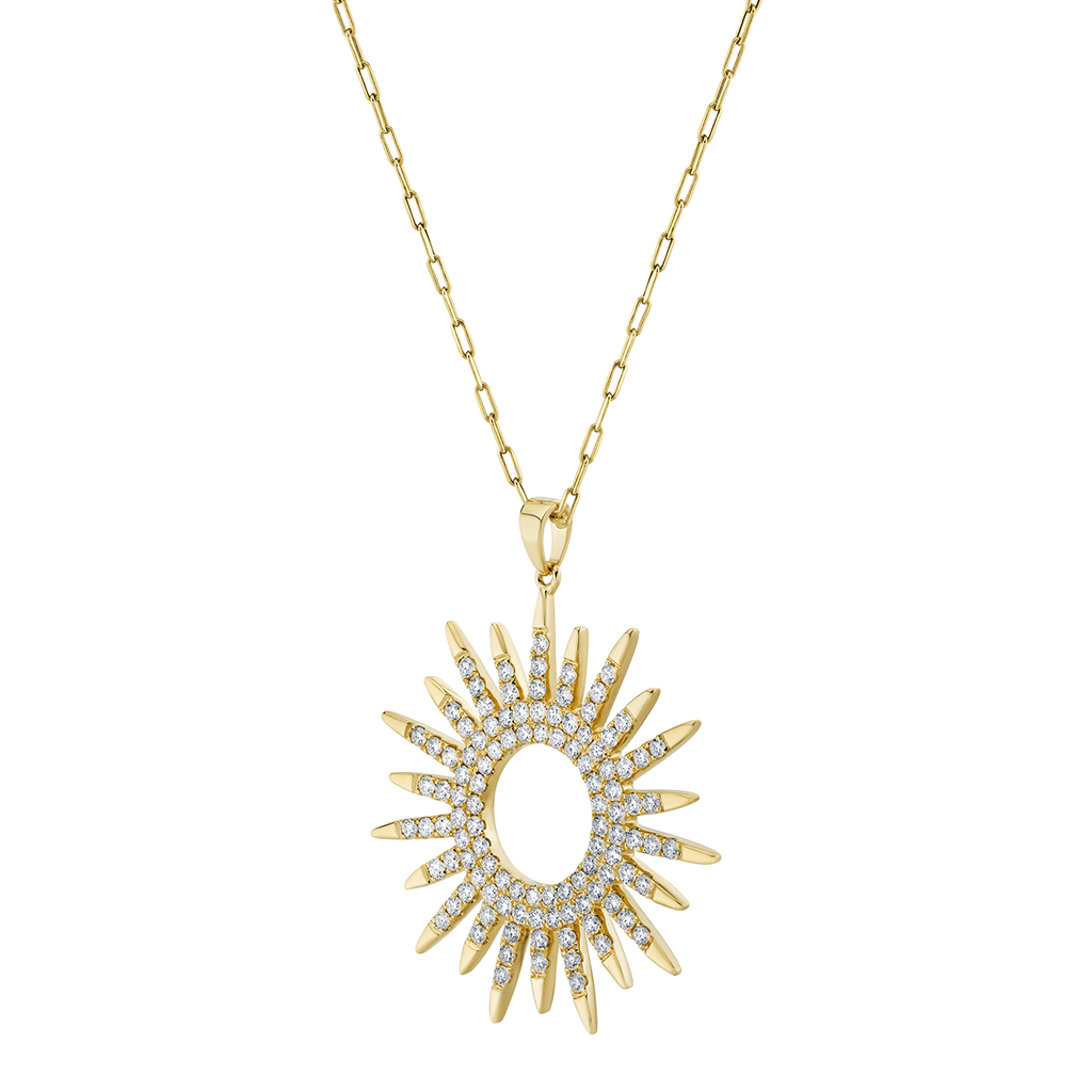 deBoulle Collection Sunburst Necklace in Yellow Gold