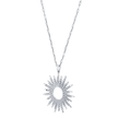 deBoulle Collection Sunburst Necklace in White Gold