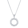 deBoulle Collection Inner Circle Pendant in White Gold