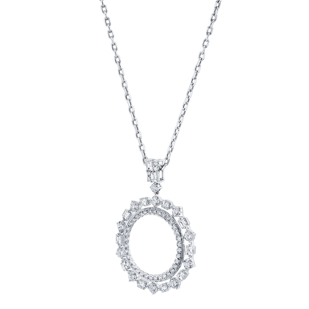 deBoulle Collection Inner Circle Pendant in White Gold