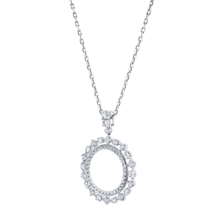 deBoulle Collection Inner Circle Pendant in White Gold