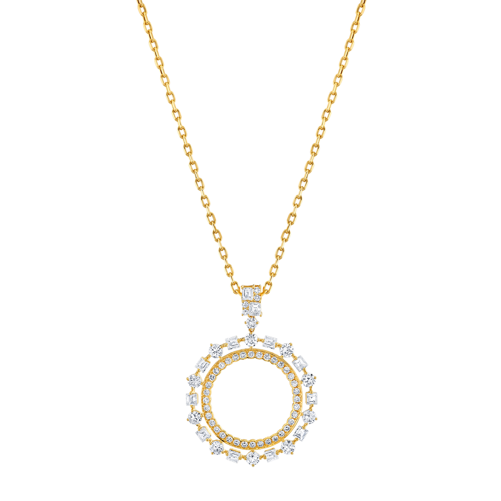 deBoulle Collection Inner Circle Pendant in Yellow Gold