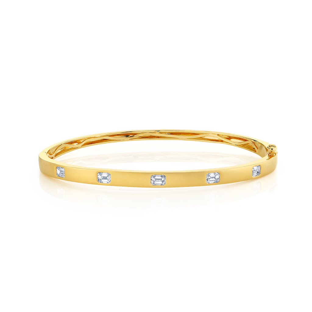 deBoulle Collection Five-Stone Emerald Cut Bangle