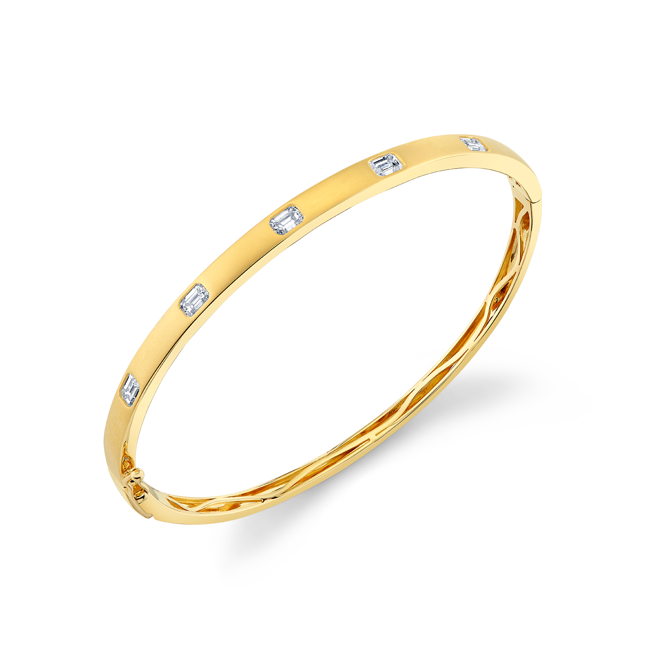 deBoulle Collection Five-Stone Emerald Cut Bangle