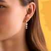 deBoulle Collection Emma Three Drop Earrings in White Gold